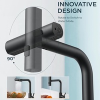 Robinet mélangeur chaud/froid noir au design moderne, en acier inoxydable, avec douchette extractible, pour évier de cuisine, fabriqué en Chine