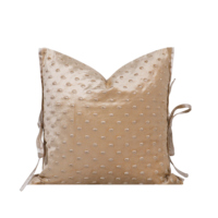 Coussin décoratif ovale en velours coupé haut de gamme, texture texturée, pour canapé, coussin de showroom haut de gamme, couleur chair, avec sangles