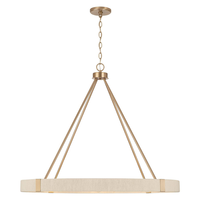 Lighting Company Maison contemporaine personnalisée Lustre à 8 lumières de haute qualité en tissu suspendu blanc chaud pour le salon