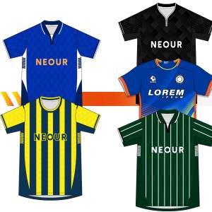 Unisex Erwachsene Jugendliche Kinder Retro Fußball Genähte Kurzarm-Shirts Neue Sport-Fan-Trikots 100% Polyester Atmungsaktiv - Product Image 1