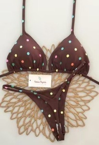 Nouveau style européen et américain 2025 – Bikini triangle sexy brésilien transfrontalier pour femme – Maillot de bain de plage en Spandex/Nylon - Product Image 6