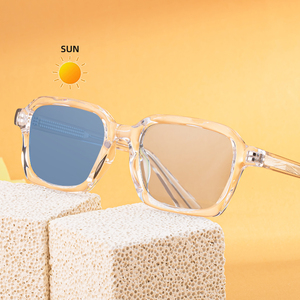 Lunettes de soleil KAJILA rétro, design personnalisé, logo, monture carrée souple, photochromiques, anti-lumière bleue, protection UV400, pour femmes et hommes - Product Image 2