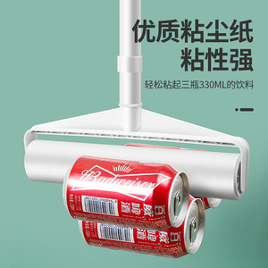 Long Handled <b>Lint</b> <b>Roller</b> Large Size Strong Adhesive For Carpet Cleaning Household Use White Plastic - Product Image 4