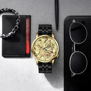 CHAXIGO 6819 <span class=keywords><strong>Montre</strong></span> tendance pour <span class=keywords><strong>homme</strong></span> avec aiguille des secondes rotative, bracelet en acier allié, étanche, sport, affaires, <span class=keywords><strong>montre</strong></span> à quartz pour <span class=keywords><strong>homme</strong></span> - Product Image 3