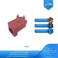 Prise d'alimentation CC rouge à trois broches DC0005, adaptateur de connecteur femelle en plastique pour équipement de sécurité 5520mm