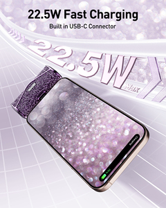 Power Bank Portatile Mini con Ricarica Rapida 22.5W, Accessori per Telefoni Cellulari con Design Diamantato Lucido - Product Image 3