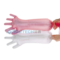 Machine de fabrication de gants à manches vétérinaires jetables en plastique PE à long bras pour insémination artificielle de bétail, de vache et de cheval.