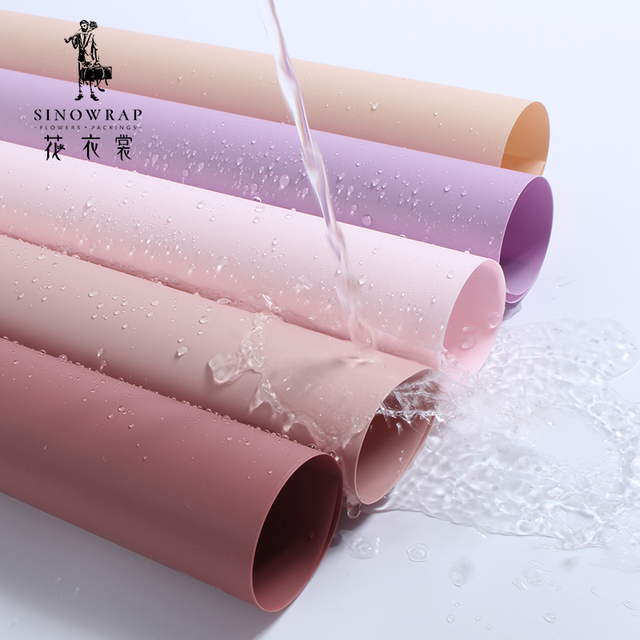 FREE SAMPLE Waterproof Paper Sheet Solid Plastic Cellophane Wrapping for Flower