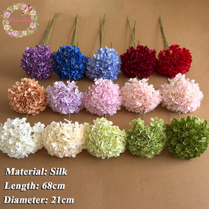 Nuovi Fiori Artificiali all'Ingrosso, Ortensie di Alta Qualità a Testa Grande in Seta Verde, Bianca e Rosa per Decorazioni Matrimoniali - Product Image 5
