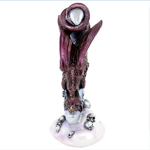 Statue de dragon lunaire en résine, crâne gothique, croissant de lune, décoration d'Halloween, artisanat fait main pour l'intérieur - Product Image 4