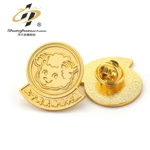 Pinos de design personalizados, pinos para chapéu banhado a ouro em metal, com desenho de ovelha