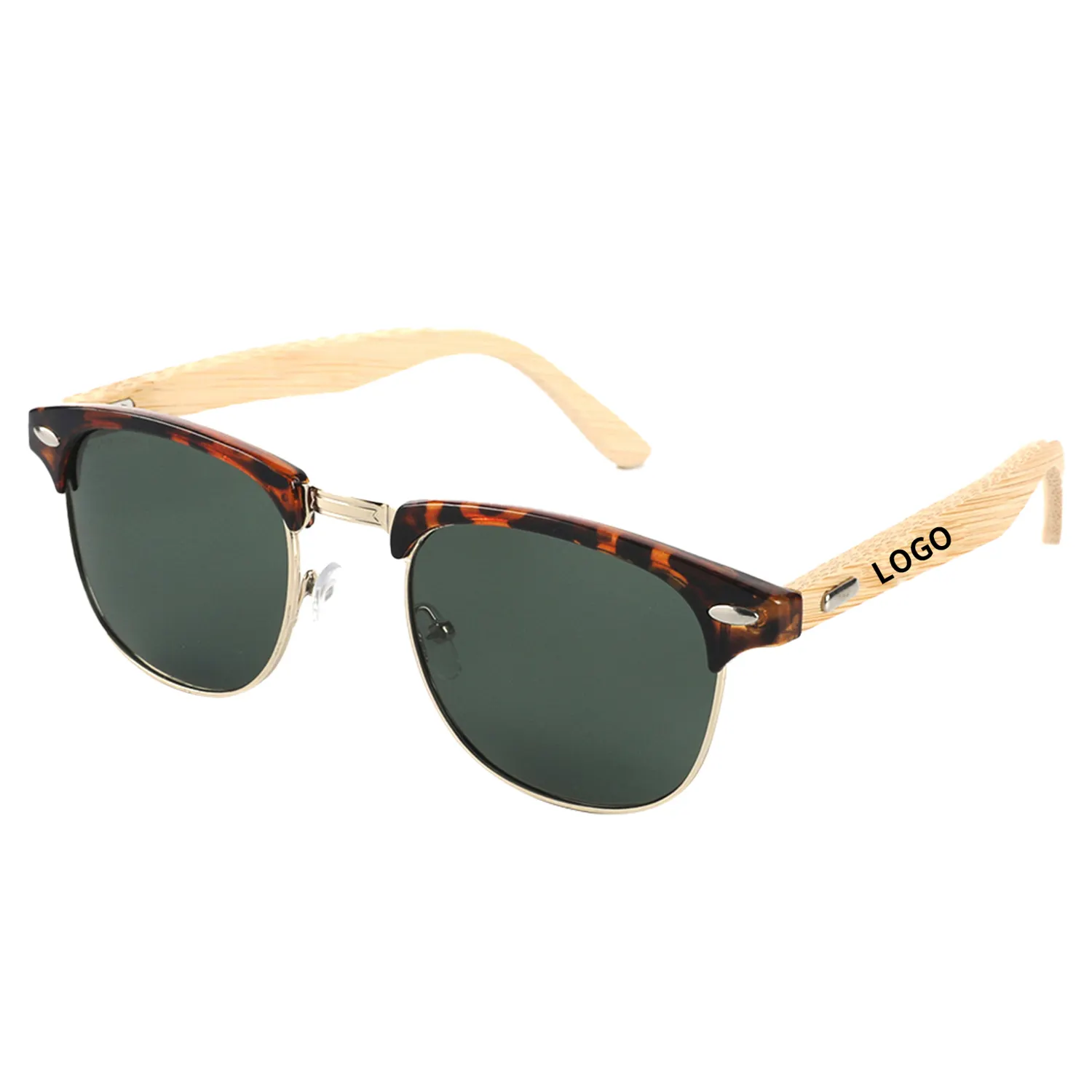 Wholesale custom Polarized sunglasses Men and women bamboo Sunglasses wood bamboo sunglasses UV400 Polarized Lenses eyewear