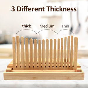 เครื่องตัดขนมปังไม้ไผ่ SK ขนาด 33.1x18.5x14.5 ซม. พับได้ พร้อมถาดรองเศษขนมปัง สำหรับใช้ในครัว - Product Image 3
