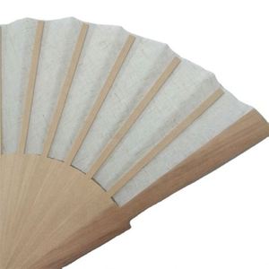 Abanicos de Mano de Madera Natural de 23 cm para Boda, con Logotipo Personalizado Impreso, Abanicos Plegables de Papel Blanco para Regalo o Recuerdo - Product Image 5