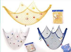 Red <span class=keywords><strong>de</strong></span> Pescado Decorativa <span class=keywords><strong>para</strong></span> Fiesta Hawaiana, Temática Náutica, <span class=keywords><strong>de</strong></span> Algodón, Pirata del Mar, Océano, Playa, Accesorio <span class=keywords><strong>de</strong></span> Halloween, Azul Beige - Product Image 2