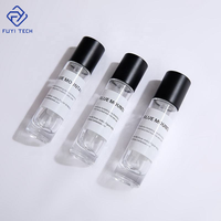 Flacon de parfum en verre transparent vide de haute qualité, 10 ml, 15 ml, mince et haut, avec pompe pulvérisatrice, emballage fantaisie, 100 pièces, diffuseur à bâtonnets