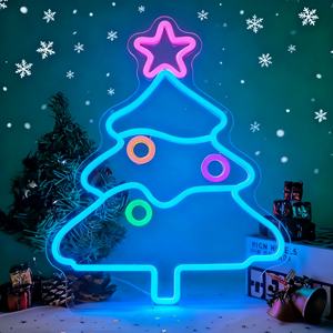 Buon natale insegna al Neon dimmerabile LED luci al Neon per il nuovo anno natale decorazione della parete del mercato del negozio di casa - Product Image 5