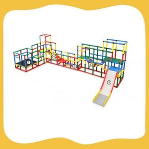 Set di Attrezzature per Allenamento Integrato per Bambini, Parco Giochi Interno con Struttura per Arrampicata e <span class=keywords><strong>Scivolo</strong></span> in Plastica per Camera da Letto - Product Image 4