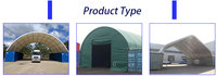 Abri pour voiture extérieur Alternative 40ft Shipping Container Shelter Frame Double Trussed Container Dome Shelter
