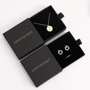 PUPPYSEW 9x9 cm Boîte à Bijoux en Carton Emballage Personnalisé Tiroir Collier <span class=keywords><strong>Bague</strong></span> Boîte <span class=keywords><strong>avec</strong></span> Logo Personnalisé - Product Image 1