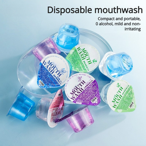 Enjuague Bucal Desechable en Vaso <span class=keywords><strong>de</strong></span> Gelatina - Enjuague Bucal Portátil <span class=keywords><strong>de</strong></span> Viaje, Etiqueta Privada OEM/ODM, Enjuague Bucal Personalizable <span class=keywords><strong>de</strong></span> una Sola Dosis - Product Image 2