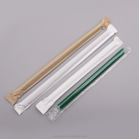 Pailles en PLA écologiques sans PFAS, compostables, longueur/diamètre/couleur/impression personnalisées sur la paille, emballées individuellement