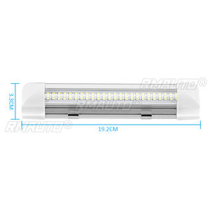 2 pièces, 72 LED, lampe intérieure de voiture, bande lumineuse blanche, barre lumineuse de lecture, interrupteur marche/arrêt, cabine de camion, camion, camping-car, bateau, caravane, RV, 12V 24V - Product Image 6