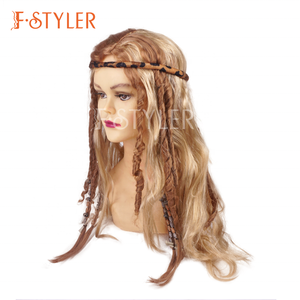 Fstyler Hot Bán Tổng Hợp Thời Trung Cổ Vàng Tóc Giả Bán Buôn Số Lượng Lớn Bán Nhà Máy Tùy Chỉnh Giải Phóng Mặt Hàng Một Đô La Mục Trang Phục Tóc Giả - Product Image 2