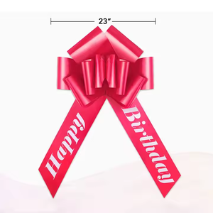 Lazo grande personalizado gigante de 22 o 30 pulgadas rojo boda Navidad PP para decoración de coche lazo de mariposa cintas de regalo - Product Image 6