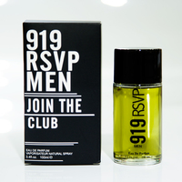 Parfum pour homme, boîte noire, flacon cylindrique, liquide jaune, fruit de la passion, citron vert, menthe, cuir, boisé, club, cocktail, sillage