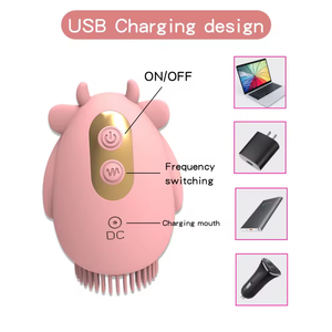热卖二合一可爱动物造型振动阴蒂吸盘刷刺激振动阴蒂吮吸振动器女性性爱 - Product Image 5