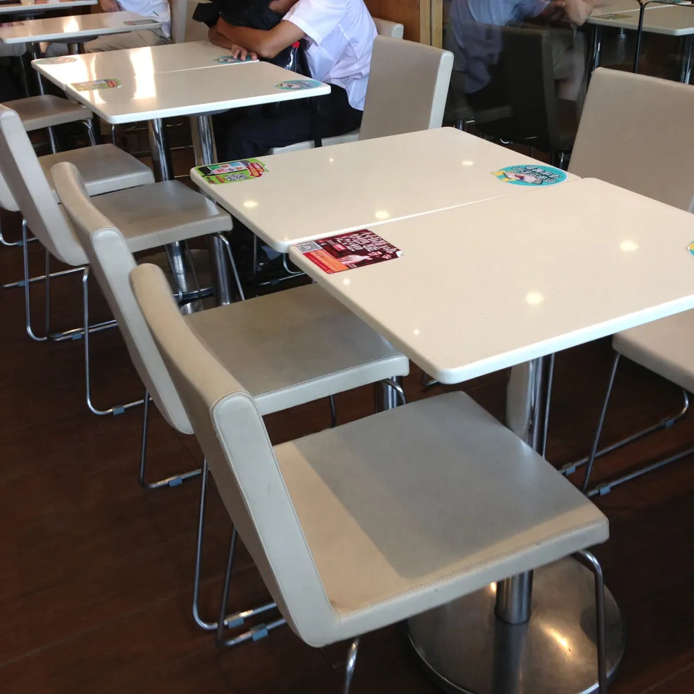 Fast food dining table/used tables and chairs for restaurant /solid surface restaurant Table with Chairs