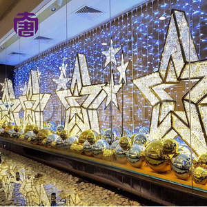 LED Christmas Star Motif Lights 2D 3D Commercial Decoration for Avenue Park Mall and Holiday Route - Product Image 6
