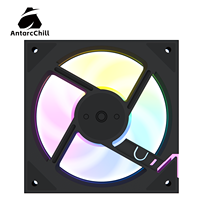 Ventilador de CPU AntarcChill de 120 mm con LED RGB/ARGB, Rodamiento Fluido, Bajo Nivel de Ruido (16dBA), Larga Vida Útil (40000 Horas)