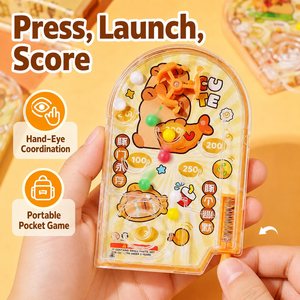เกมพินบอลคาปิบาร่าน่ารักแบบขายส่ง เกมกระดานขนาดเล็กพกพาสะดวกสำหรับเด็ก เล่นได้ทุกที่ทุกเวลา - Product Image 1
