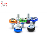 Joint en aluminium multicolores pour moto, pièces, 6mm, modification de la plaque décorative de lave-linge à tête hexagonale, attaches à boulons de plaque d'immatriculation