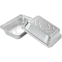 Barquette alimentaire rectangulaire jetable en aluminium RE216 750ML, bac de cuisson profond pour rôtir, cuire, réchauffer, emporter