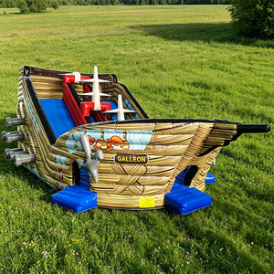 WINSUN Nouveau Design Château Gonflable Commercial Bateau Pirate avec Toboggan et Trampoline en PVC pour Centre Commercial, Jardin, Lieux Publics - Product Image 1