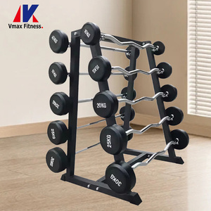 Bán buôn 20kg 30kg 50 kg Thiết bị tập thể dục thương mại Barbell <span class=keywords><strong>Bar</strong></span> miễn phí Trọng lượng nâng cao su cố định Barbell Set - Product Image 6