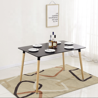 Dessus de table en Mdf enduit de poudre Table à manger rectangulaire en bois Tables à manger en bois Mdf modernes 6 chaises meubles salle à manger