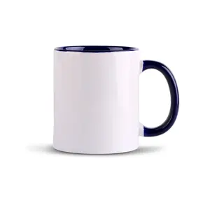 Tazza in porcellana bianca o nera a sublimazione di alta qualità OEM tazza da caffè in ceramica con rivestimento in bianco con logo personalizzato