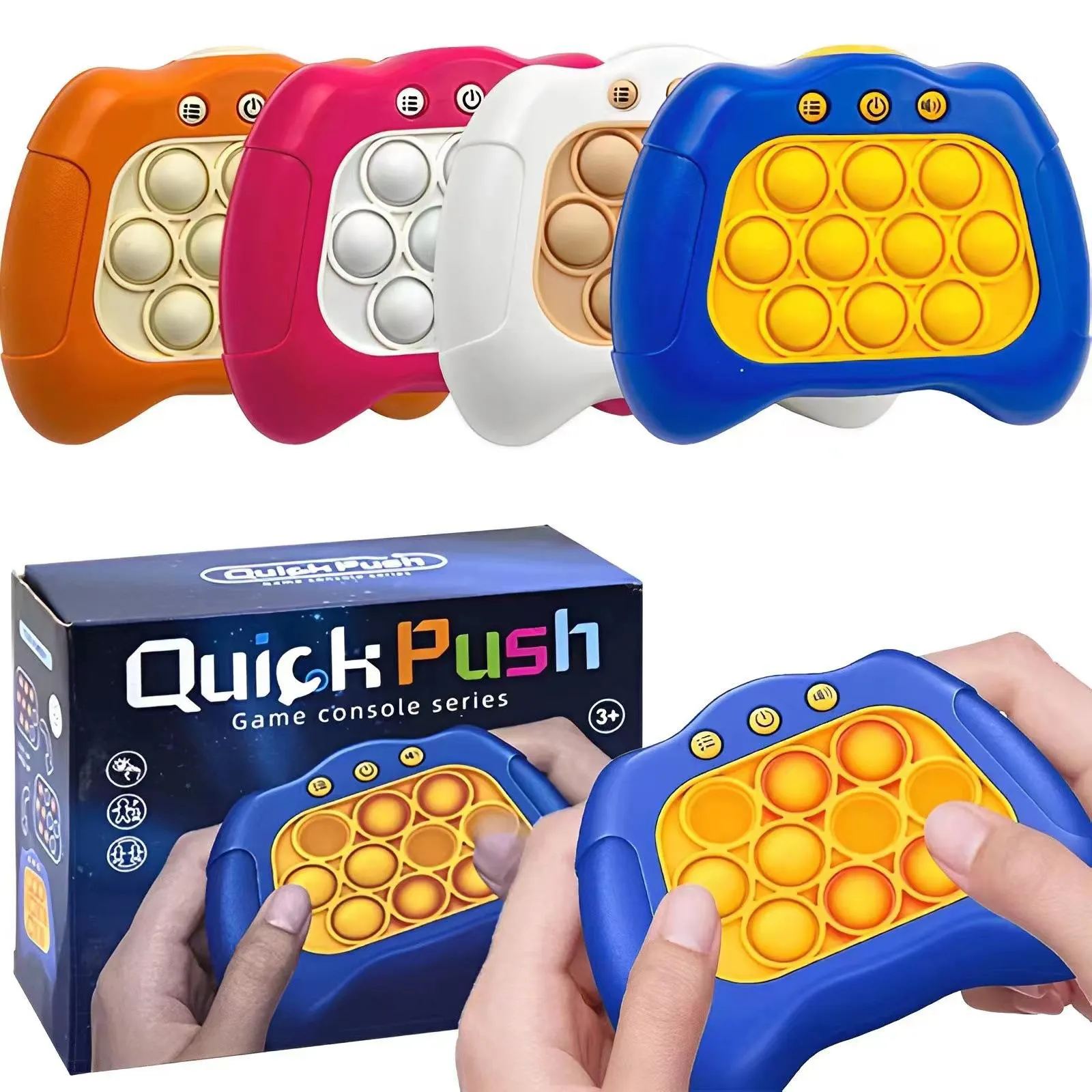 New Arrival Kids Puzzle Squeeze Toys Quick Pop Push It Electronic Game Machine Fidget Toy