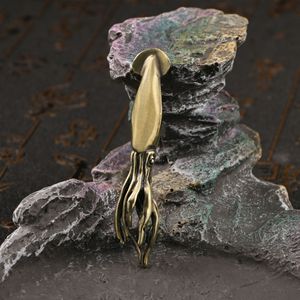 Adornos creativos de calamar de latón antiguo, adornos de pulpo, artesanías de bronce - Product Image 5
