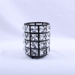 Soporte de cuentas de cristal para brochas de maquillaje, accesorio negro brillante, hecho a mano, peine, pluma, portalápices, papelería, <span class=keywords><strong>escritorio</strong></span> - Product Image 5