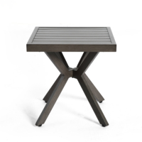 Table de salle à manger carrée robuste et légère 2026, avec plateau en pierre frittée, structure en aluminium, étanche, pour extérieur – Nouveauté très demandée