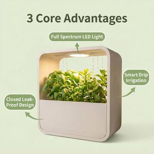Mini-serre d'intérieur intelligente, système hydroponique LED, design anti-fuite, mini-jardin de bureau avec lumière à spectre complet - Product Image 2
