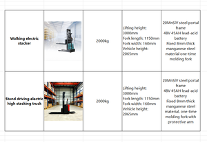 Apilador Eléctrico de Paletas, Apilador Eléctrico Completo, 1000 kg, 1500 kg, 2000 kg, Batería de Litio, Motor AC, Certificado CE ISO - Product Image 4