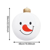 Joyee En gros, Ornement de Noël gonflable en PVC en forme de bonhomme de neige, visage de neige, pour intérieur, extérieur, maison, jardin, fête de fin d'année