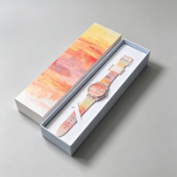 Boîtes d'emballage rigides écologiques personnalisées en deux parties pour bijoux et montres, pour petites entreprises, avec impression CMYK et logo estampé à chaud