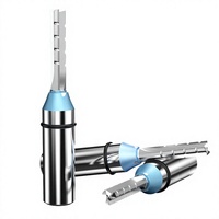 Fraise à queue en carbure de tungstène HUHAO à 5 cannelures non revêtue pour rainurage et gravure sur bois, personnalisable OEM/ODM